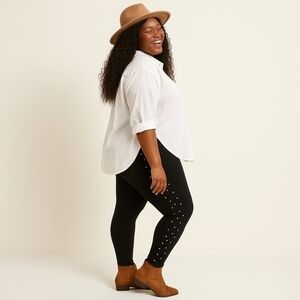 Torrid Full-Length Inset Legging with Polka Dots - Black - NWT - Size 4